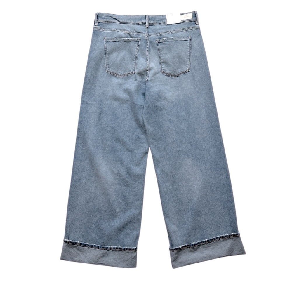 DL1961 Light Blue Wide Leg Cuffed Jeans - Picture 4 of 4
